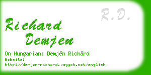 richard demjen business card